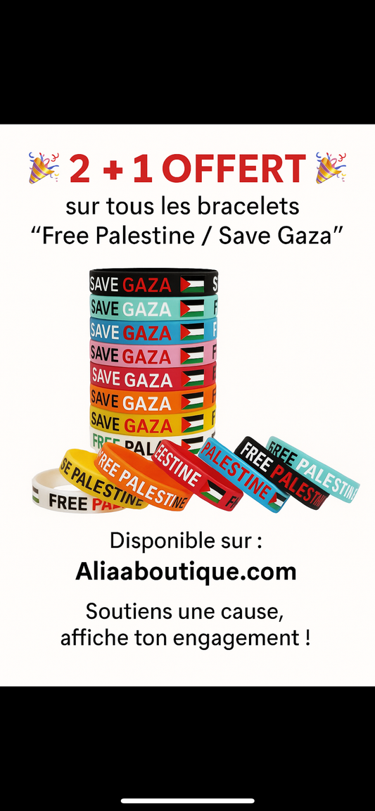 Bracelet Free Palestine 2+1 gratuit